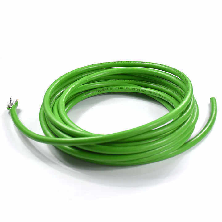 Material de conductor de cobre / enlatado de cobre personalizado chaleco verde PUR Canbus cable de bus industrial con forma de alambre redondo