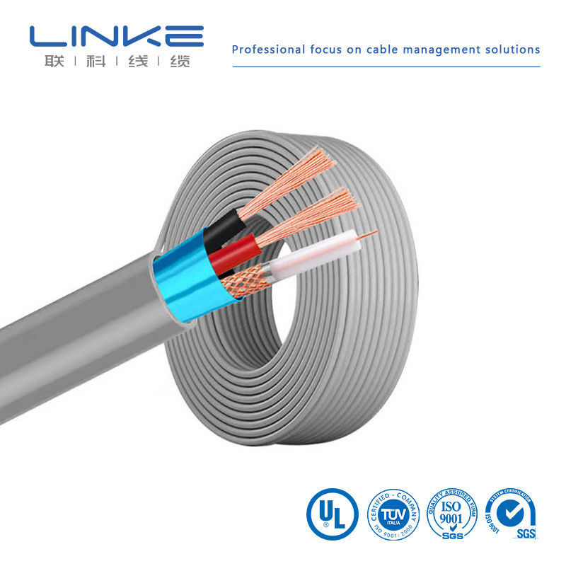 Cable coaxial de cobre desnudo de 750hm de 100 metros Rg174 Cable con chaqueta de PVC de corriente de 300V