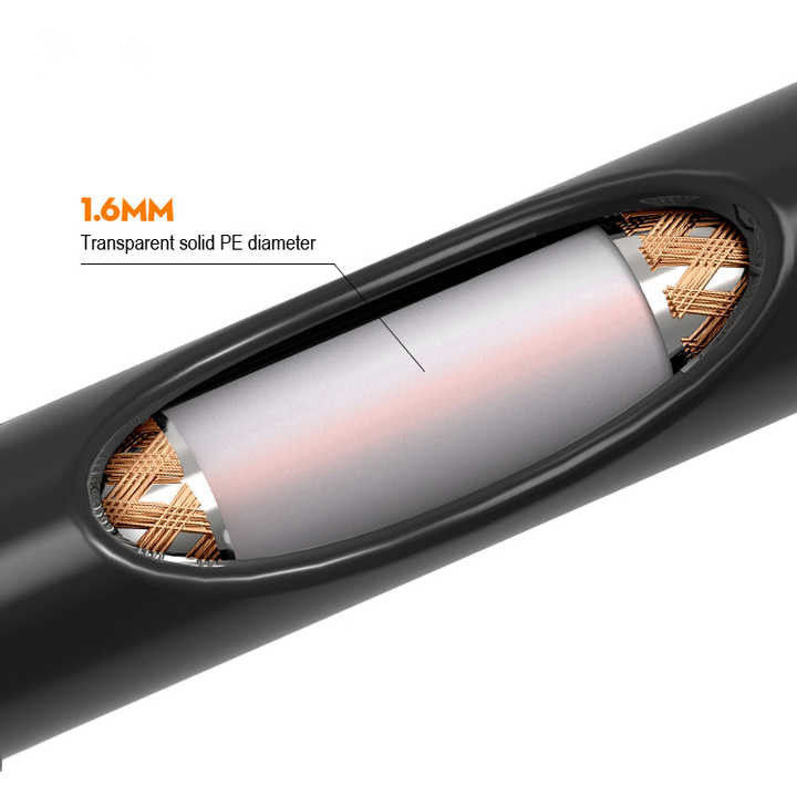 Cable coaxial de cobre desnudo de 750hm de 100 metros Rg174 Cable con chaqueta de PVC de corriente de 300V