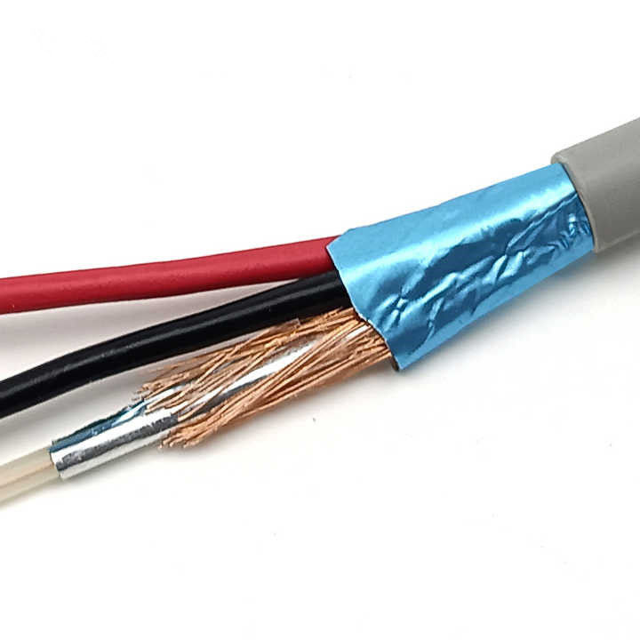 Cable coaxial de cobre desnudo de 750hm de 100 metros Rg174 Cable con chaqueta de PVC de corriente de 300V