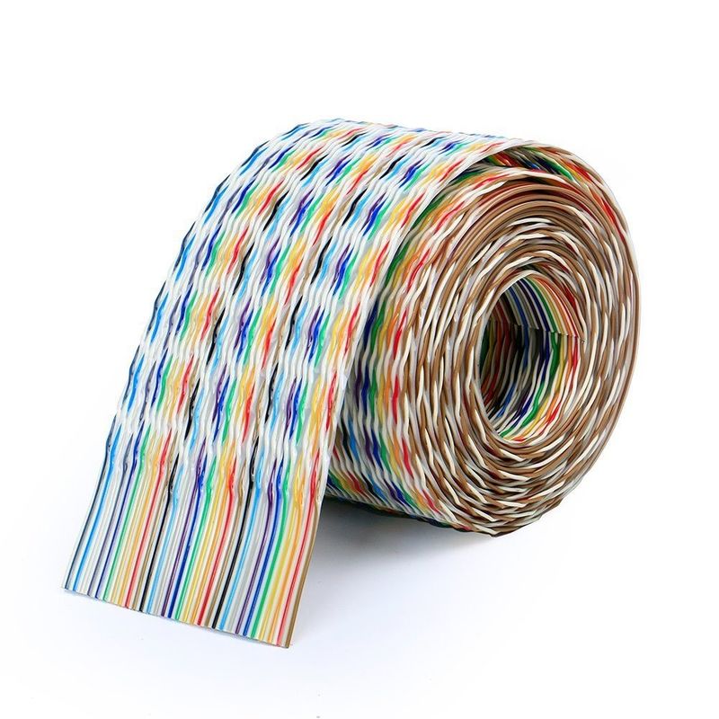 Cable plano de cobre flexible para conectores IDC personalizado a petición y envolvente de PVC