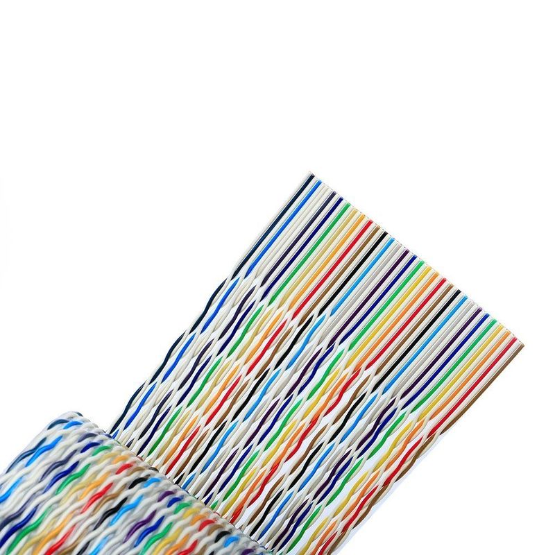 Cable plano de cobre flexible para conectores IDC personalizado a petición y envolvente de PVC