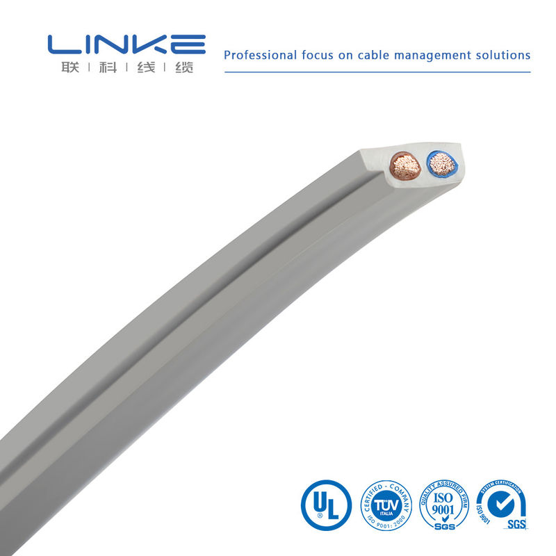 UL1185 Cable paralelo de PVC gris de alambre plano con forma de cinta plana flexible de 10 pines