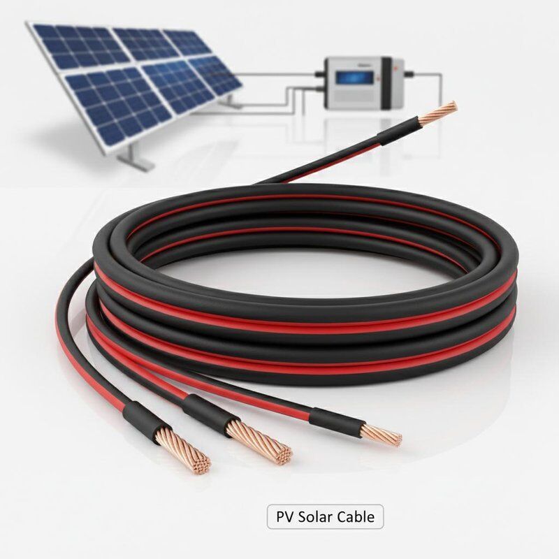 Cables solares fotovoltaicos de cobre enlatados de 4 mm a 16 mm con aislamiento XLPE para conexiones del sistema solar