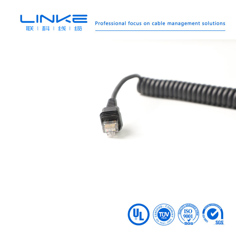 Categoría 6 Cable de red de resorte industrial blindado de gigabit con conector RJ45 para Ethernet industrial