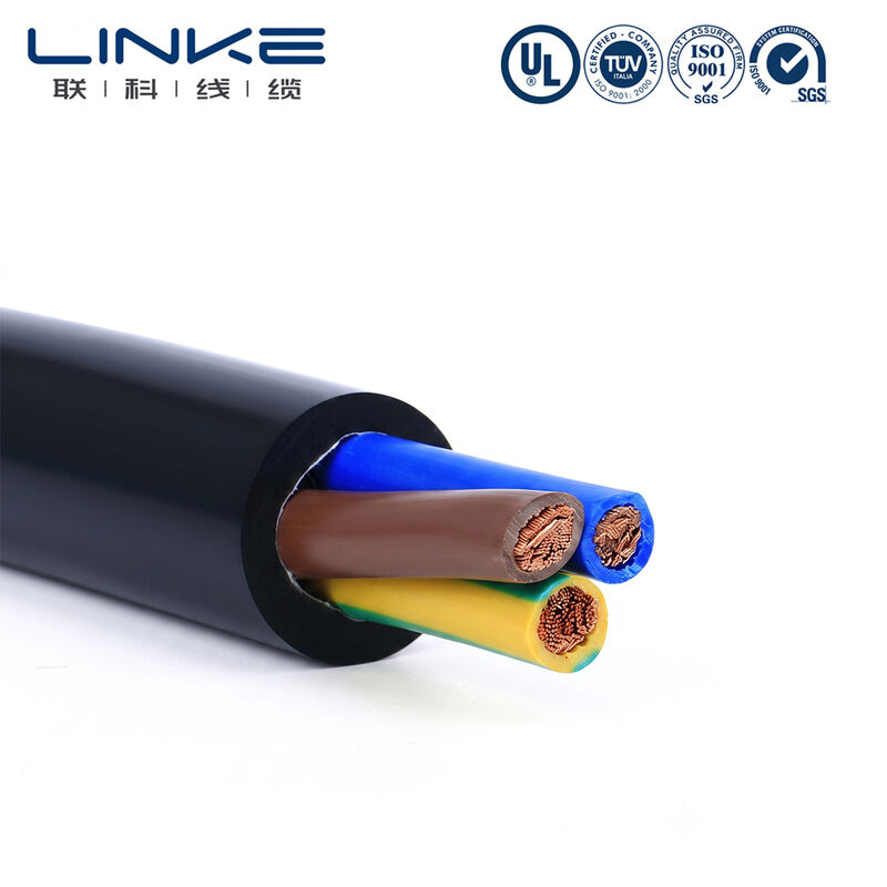 H05VV-F 3 núcleos 6 mm cable de alimentación flexible de cobre fino con hebras conductor de PVC envuelto cable eléctrico multicorreo