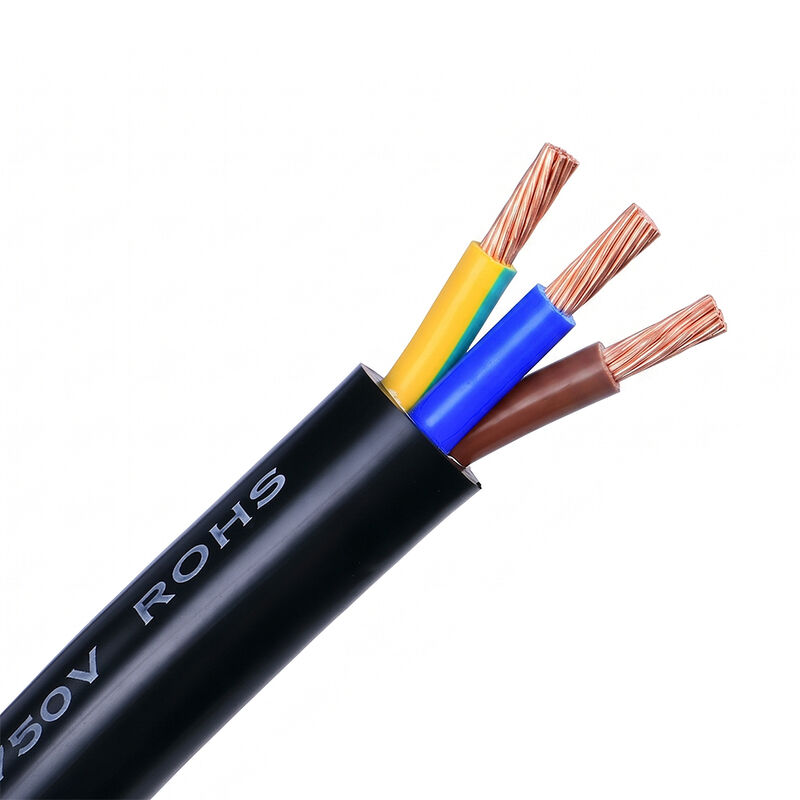 H05VV-F 3 núcleos 6 mm cable de alimentación flexible de cobre fino con hebras conductor de PVC envuelto cable eléctrico multicorreo