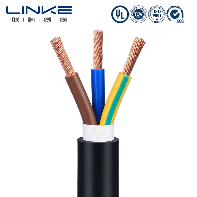 H05VV-F 3 núcleos 6 mm cable de alimentación flexible de cobre fino con hebras conductor de PVC envuelto cable eléctrico multicorreo