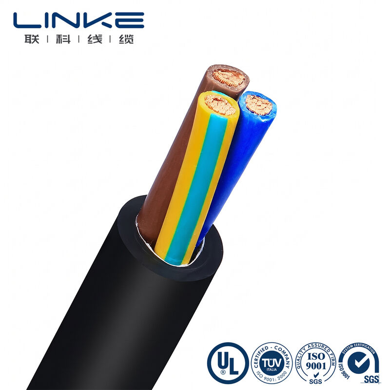 H05VV-F 3 núcleos 6 mm cable de alimentación flexible de cobre fino con hebras conductor de PVC envuelto cable eléctrico multicorreo