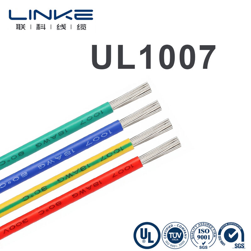 UL1007 Cable de conexión electrónica con conductor de cobre enlatado de 300 V Envase de PVC nominal y personalizable