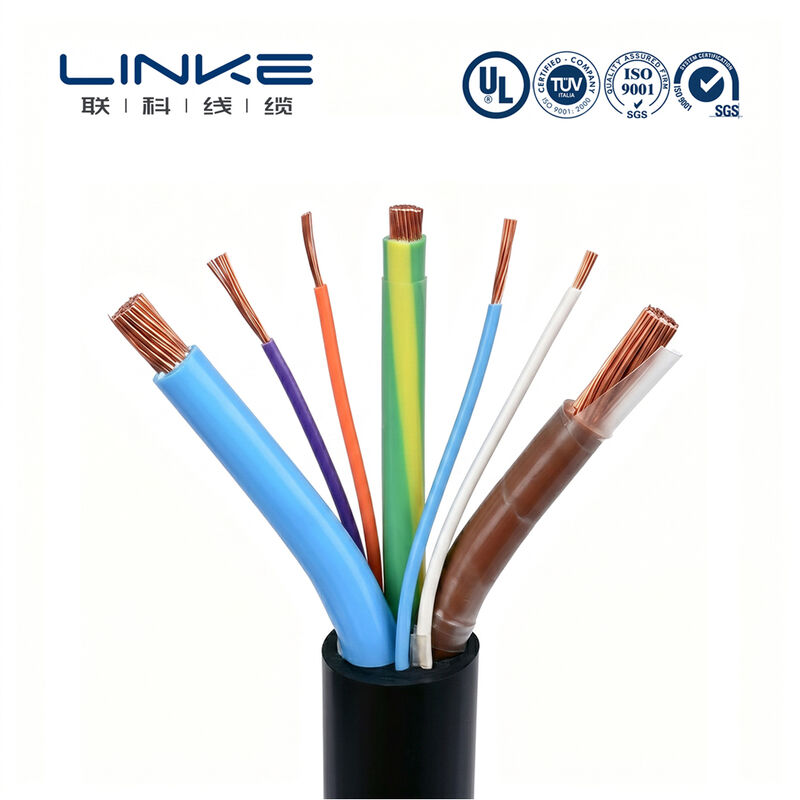 Cable de cargador de vehículos eléctricos de carga pesada de 450/750/1000V multi-núcleo personalizado para vehículos eléctricos